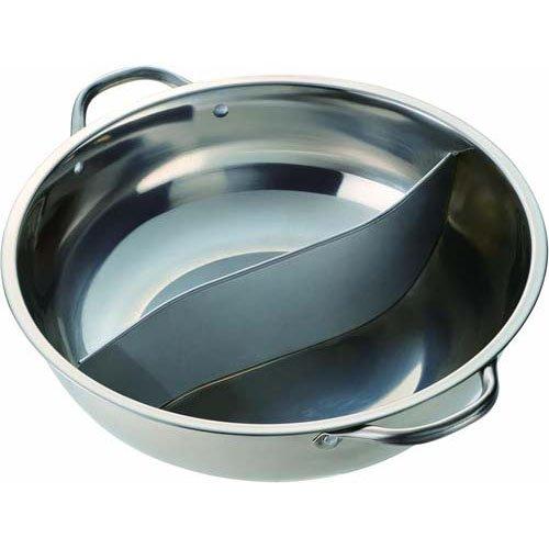 カクセー 四季彩 IH対応 卓上丸型 2色鍋 28cm 3〜5人用 軽量