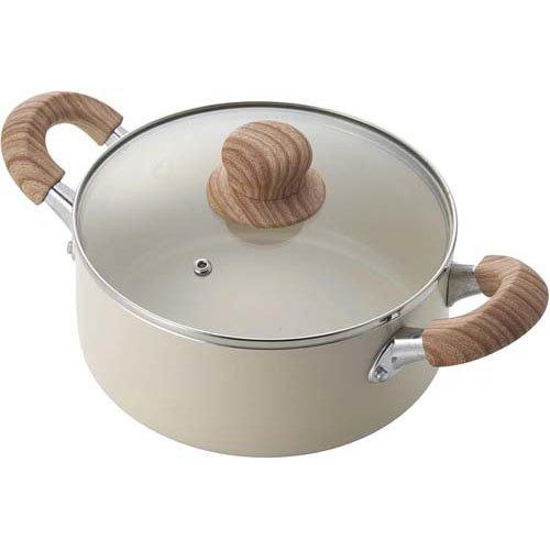カクセー グリンデイ・ウィズ IH対応 セラミックコーティング 両手鍋