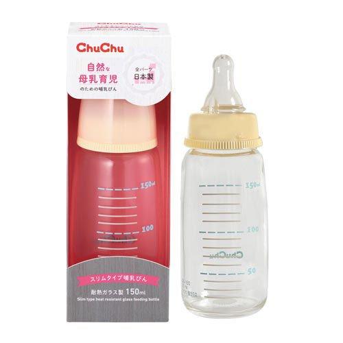チュチュ スリムタイプ哺乳びん 耐熱ガラス製 150ml ( 1コ入 