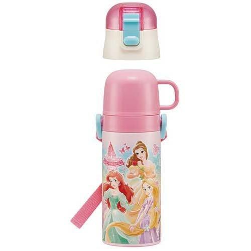 子供用 2WAY ステンレス水筒 ストロー＆コップ飲み プリンセス22 ( 1本