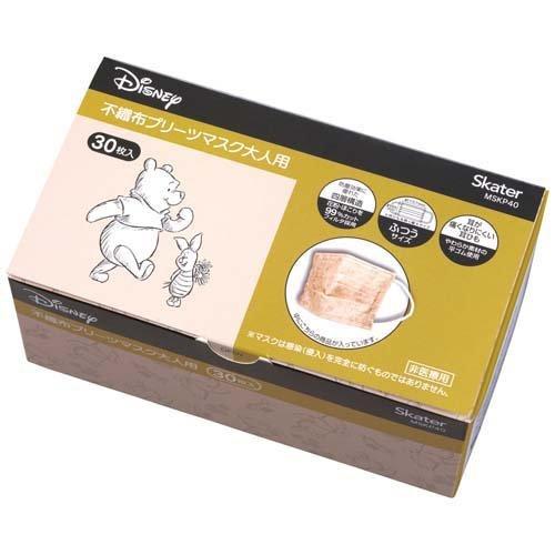 大人用 不織布プリーツマスク くまのプーさん 箱入 30枚入 オープニング