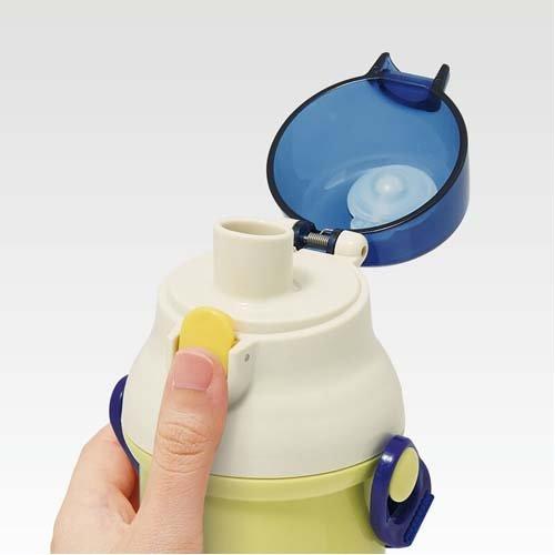 ワンタッチ プラスチック 水筒 直飲み 480ml ディノザウルスピクチャー