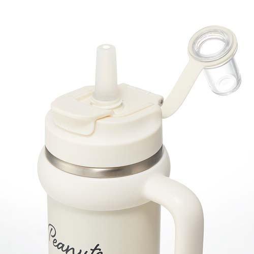 ハンドル付 ストロータンブラーボトル 大型 830ml スヌーピー バッジ
