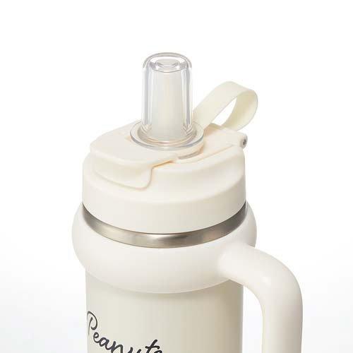 ハンドル付 ストロータンブラーボトル 大型 830ml スヌーピー バッジ