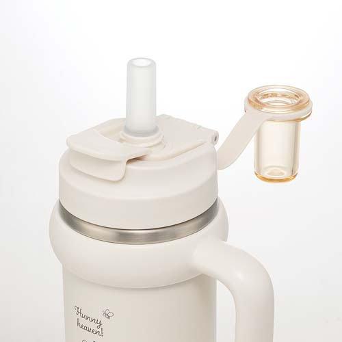 ハンドル付ストロータンブラーボトル 830ml ディズニー プーさん ロゴ