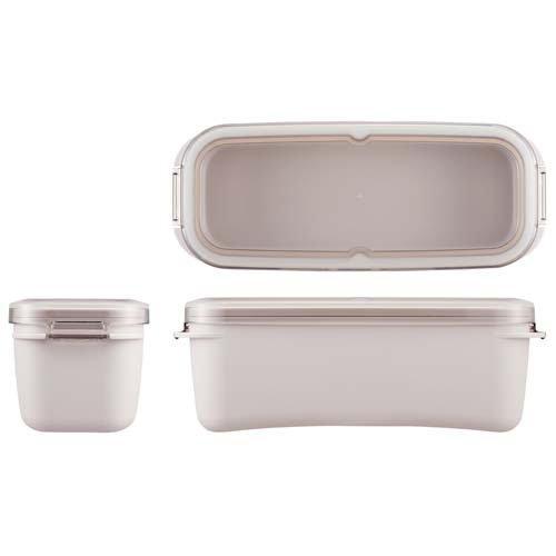 ランチボックス パッキン一体 1段・2段兼用 800ml ホワイト PALB8 ( 1
