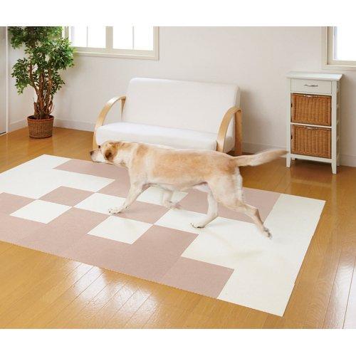 おくだけ吸着 ペット用撥水タイルマット 30×30cm ベージュ ( 40枚入