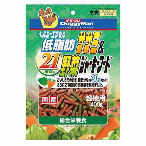ドギーマン ヘルシーエクセル 低脂肪 ササミ＆21種類の野菜ジャーキー