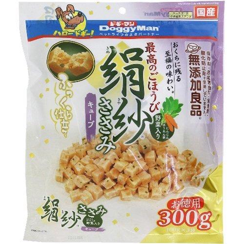 絹紗 ささみ キューブ 野菜入り ( 300g )/ 無添加良品 : 爽快ドラッグ