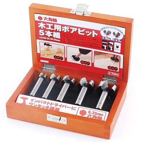 藤原産業 E-Value 木工用ボアビットセット ( 5本組 )/ : 爽快 藤原産業 E-Value 木工用ボアビットセット ( 5本組 )/ : 爽快