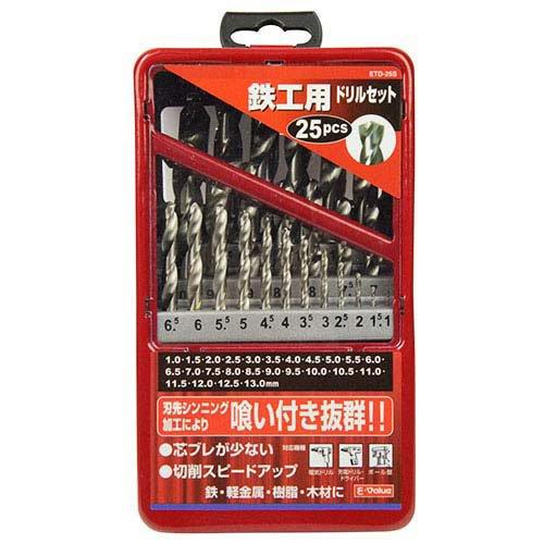 E-Value 鉄工用ドリルセット ETD-25S ( 1セット )/ 鉄 軽金属 樹脂