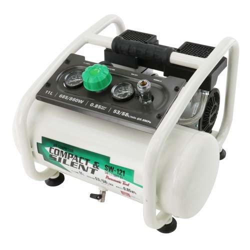 SK11 静音 オイルレスエアコンプレッサー 100V 11L SW-121 SW-L11MPF