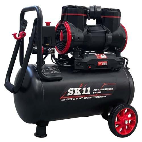 【愛品館八千代店】SK11 オイルレス エアーコンプレッサー SR-102 SK11 静音 オイルレス エアコンプレッサー 100V 22L SW-L20MPF-01 ( 1