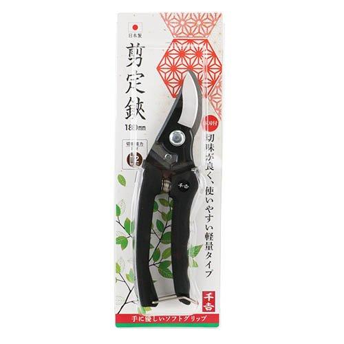 千吉 剪定鋏 180mm 生木切断目安約12mm 日本製 ( 1本 )/ : 爽快