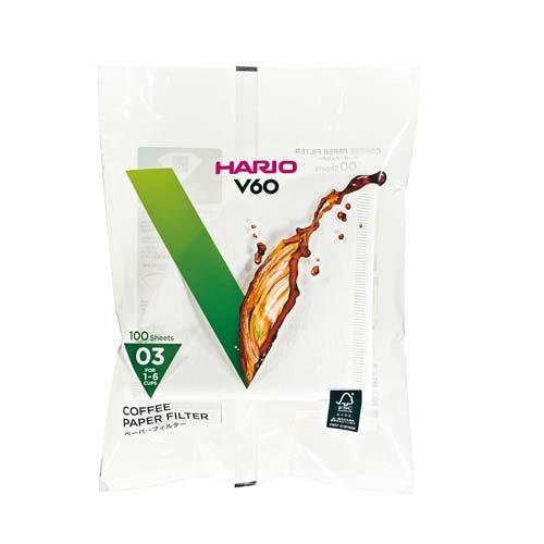 (未使用･未開封品)　HARIO(ハリオ)　V60用ペーパーフィルター 03W 100枚　VCF-03-100W　10個セット 0pbj0lf ハリオ V60用ペーパーフィルター03W 1-6杯用 VCF-03-100W ( 100枚入