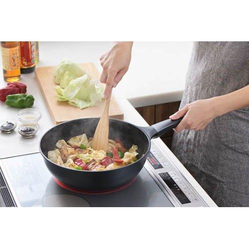 ヨシカワ 菰田欣也 IH対応 深型フライパン 28cm ガラス蓋付 KO0045 ( 1