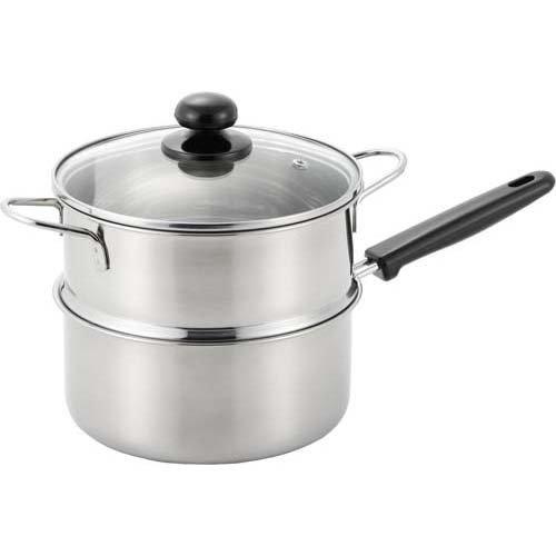 ヨシカワ 蒸しごよみ 片手二段蒸し器 18cm SJ3357 ( 1個 ) : 爽快