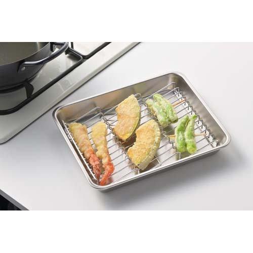 ヨシカワ 油切り名人 波型バットアミ 21枚取り 1306248 ( 1個 ) : 爽快