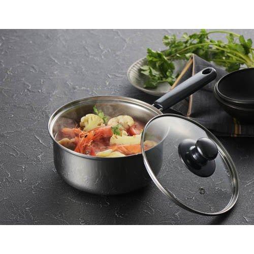 ヨシカワ IH対応 クック・ルック ベーシック 片手鍋 18cm SJ3771 ( 1個