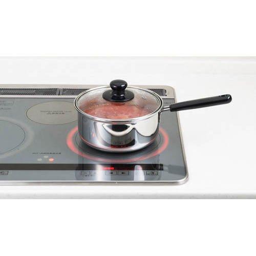 ヨシカワ IH対応 クック・ルック ベーシック 片手鍋 18cm SJ3771 ( 1個