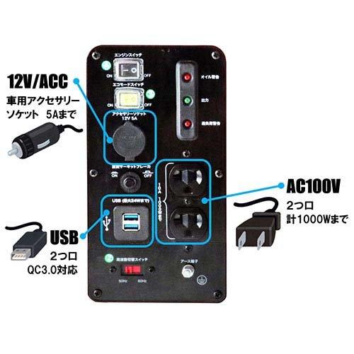 Holiy カセットガスインバータ発電機 23907 ( 1台 ) : 爽快 Holiy カセットガスインバータ発電機 23907 ( 1台 ) : 爽快