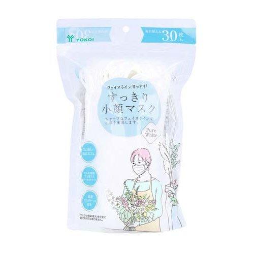 すっきり小顔マスク ピュアホワイト 紙製マスクケース付き ( 30枚入