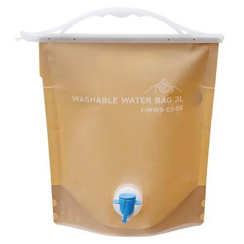 岩谷マテリアル 水タンク ウォッシャブルウォーターバッグ 3L サンド