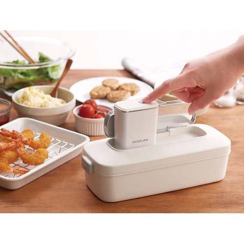 コイズミ 真空ランチボックス ホワイト KVL-0800／W ( 1個 ) : 爽快