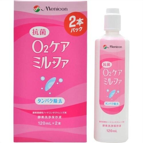 メニコン 抗菌O2ケア ミルファ ( 120ml*2本入 )/ O2ケア : 爽快