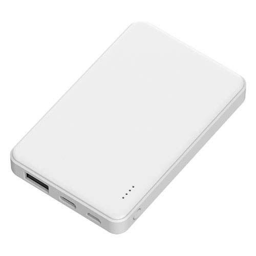 HIDISC CCC認証品 モバイルバッテリー 5000mAh ホワイト HD4