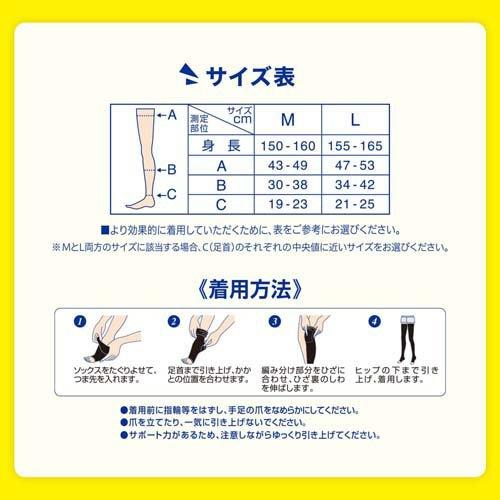 メディキュット リンパケア 弾性 着圧 ソックス ロング むくみケア M