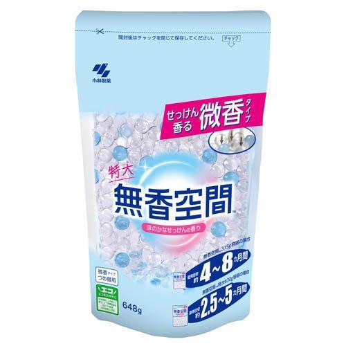 無香空間 消臭ビーズ ほのかなせっけん 微香タイプ つめ替用パウチ