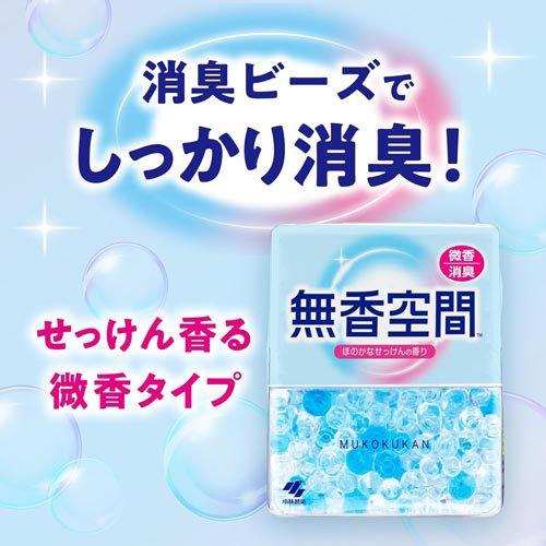 無香空間 消臭ビーズ ほのかなせっけん 微香タイプ つめ替用パウチ