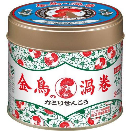 金鳥の渦巻 蚊取り線香 ミニサイズ 缶 ( 20巻 )/ 金鳥の渦巻き｜soukai