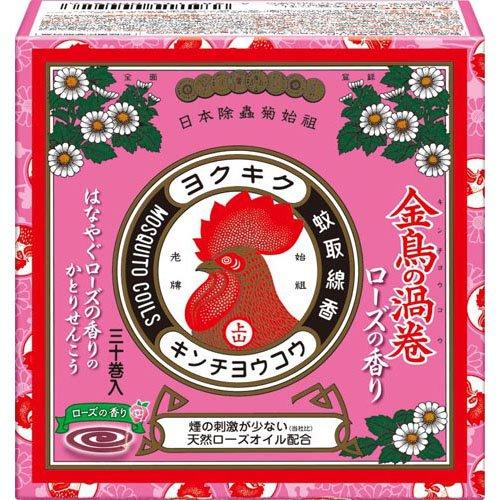 金鳥の渦巻 蚊取り線香 ミニサイズ ローズの香り 30巻 ( 30巻 )/ 金鳥の渦巻き｜soukai