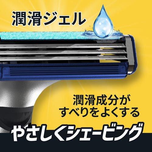 ジレット 剃り味プラス 深剃り カミソリ本体+替刃8コ ( 1セット