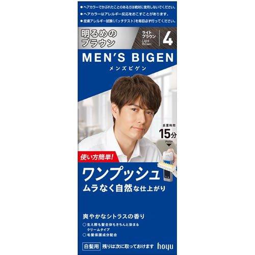 ホーユー メンズビゲン　ワンプッシュ　４　ライトブラウン 1組×27個   【送料無料】 メンズビゲン ワンプッシュ ライトブラウン 4 ( 1セット )/ : 爽快