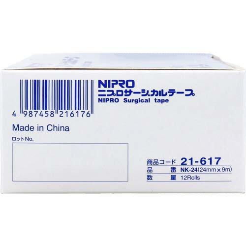 ケア用品 未使用 まとめ売り（12回分） ニプロ サージカルテープ 24mm*9m ( 12巻 ) : 爽快ドラッグ - 通販
