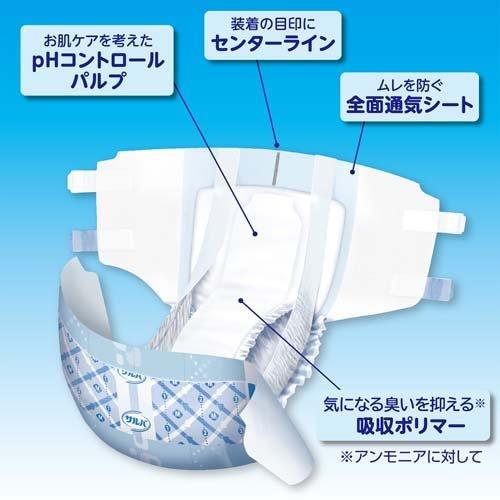 サルバ 業務用 テープ止め 安心Wフィット S〜M 3回吸収 ( 32枚入 )/ PU