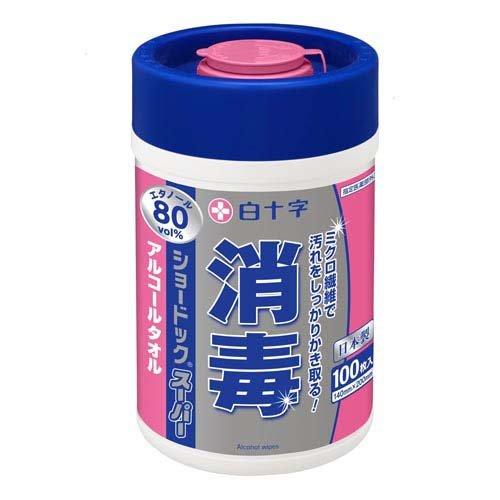 白十字 アルコールタオル ショードック スーパー ボトル ( 100枚入