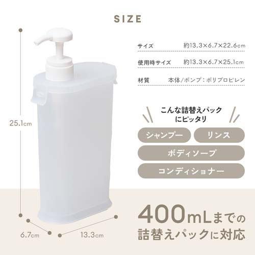 アイメディア 詰替えパックがそのままポンプ シャンプーディスペンサー