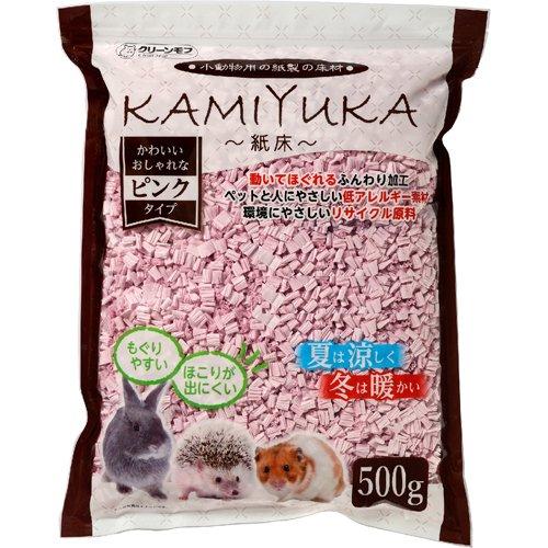 クリーンモフ 小動物用床材 KAMIYUKA 紙床 ピンク ( 500g クリーンモフ 小動物用床材 KAMIYUKA 紙床 ピンク ( 500g