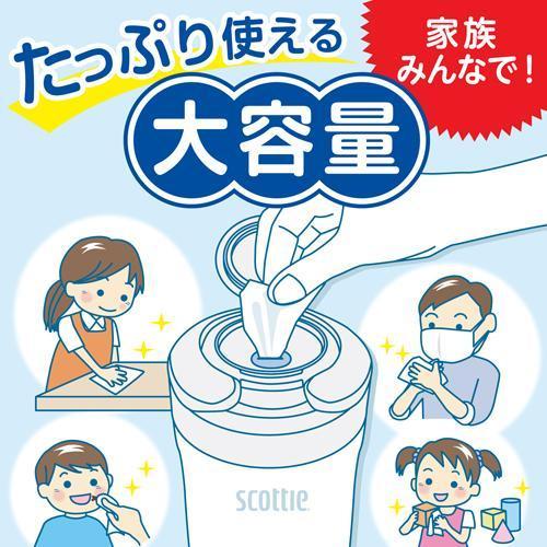 スコッティ ウェットティシュー 純水99％ ノンアルコールタイプ つめかえ用 ( 130枚入*20袋セット )/ スコッティ(SCOTTIE)｜soukai｜04