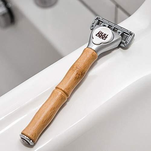 BULLDOG 5枚刃 オリジナルバンブーホルダー 水に強い竹製ハンドル ( 1