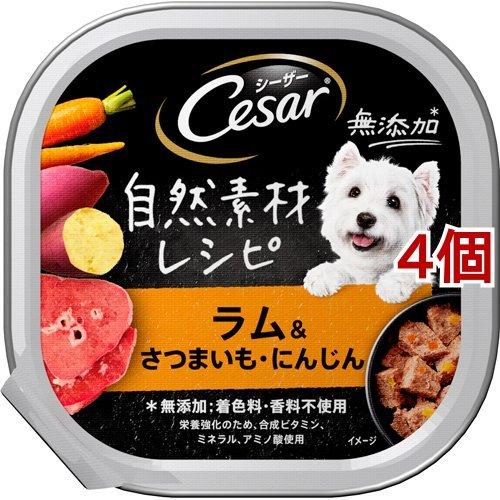 シーザー 自然素材レシピ ラム＆さつまいも・にんじん ( 85g*4個セット )/ シーザー(ドッグフード)(Cesar)｜soukai