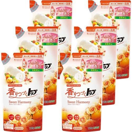 香りつづくトップ スウィートハーモニー 柔軟剤入り洗濯洗剤 つめかえ用 ( 720g*6袋セット )/ 香りつづくトップ :509158:爽快ドラッグ - 通販 - Yahoo!ショッピング 香りつづくトップ スウィートハーモニー 柔軟剤入り洗濯洗剤 つめかえ用 ( 720g*6袋セット )/ 香りつづくトップ :509158:爽快ドラッグ - 通販 - Yahoo!ショッピング