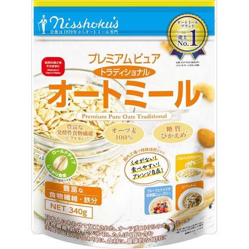 オートミールプレミアムピュア340g x24袋 日食 プレミアムピュア オートミール 340g|珈琲・紅茶とお菓子パン
