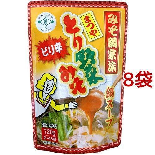 まつや ピリ辛 とり野菜みそ 鍋スープ ( 720G*8袋セット ) :514848:爽快ドラッグ - 通販 - Yahoo!ショッピング