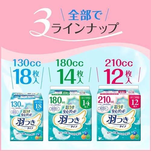リフレ 超うす安心パッド 羽つきタイプ 女性用 長時間・夜も安心 180cc ( 14枚入*24袋セット )/ リフレ安心パッド羽つき_2