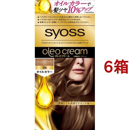サイオス オレオクリームヘアカラー 1N シャイニングブラウン ( 6箱